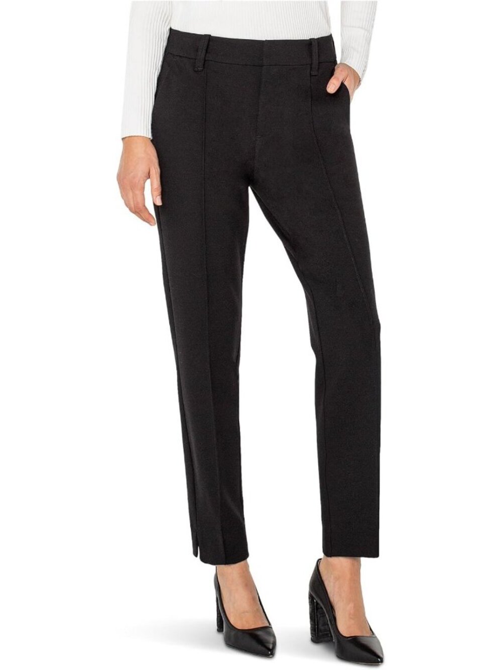 Mid-Rise Cigarette Trousers, 28" Inseam, Stylish & Comfortable Women's Pants